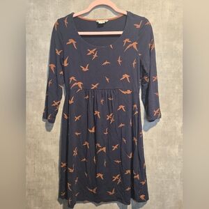 Boden Navy and Orange Dress